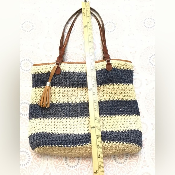 NEW Brighton Straw Stripe Medium Handbag w/o tags - Picture 4 of 10